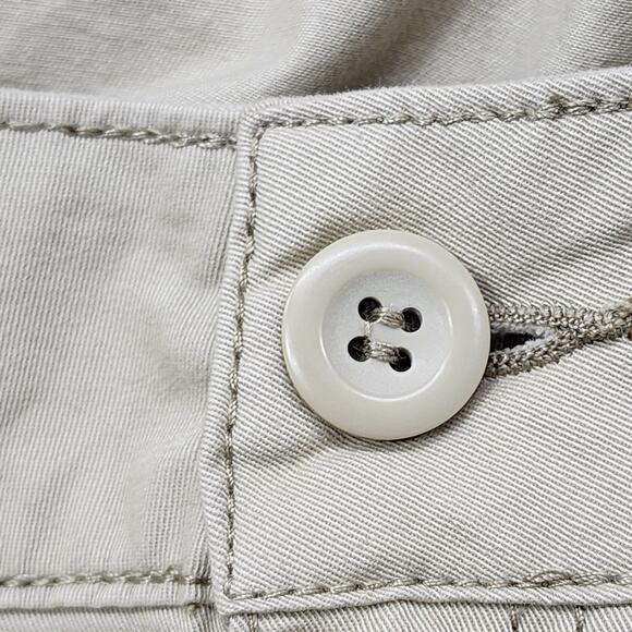 Maurices Pants Womens 20 LONG Tan Khaki Stretch Cotton Mid Rise Bootcut Flare - Picture 2 of 13